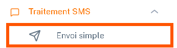 Interface Envoi SMS